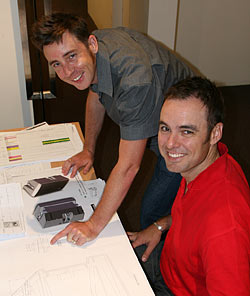 Industrial designers Carl Jones and Michael Chijoff